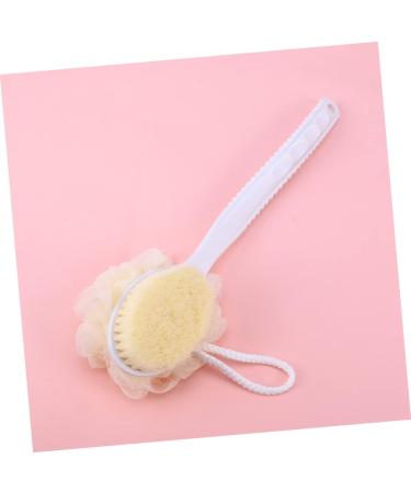White Healeved Body Scrubber Bath Brush for Shower Massage - Buy Online on GoSupps.com