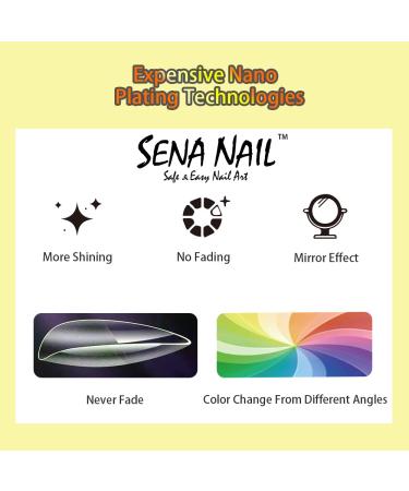 Gold Chrome Round Metallic Press On Nails - 24Pcs Black and Gold Fake Nails for Women by SENA NAIL - Buy Online on GoSupps.com
