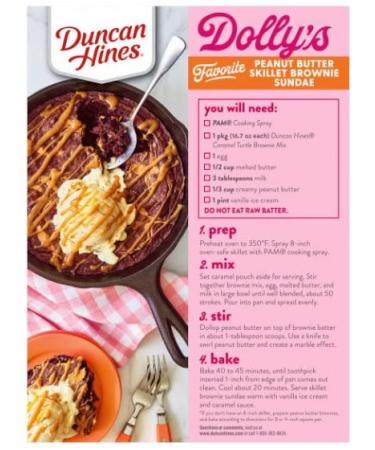 Duncan Hines Dolly Parton Brownie Mix Bundle Includes Fabulously Fudgy and Caramel Turtle Flavors Plus Silicon Spatula Packaged in Favoricks Box - Buy Online on GoSupps.com
