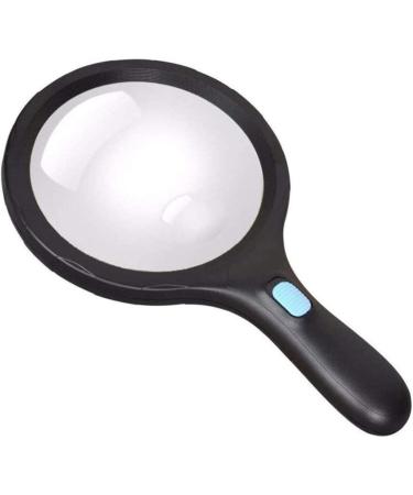 Professional Black Handheld Magnifier for Reading Inspection s Crafts Glass Diameter 138mm Full of Stars