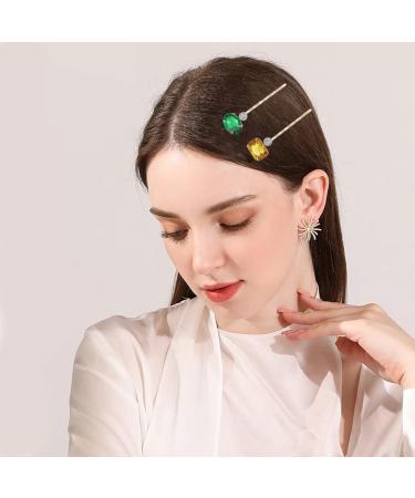 12 PCS Retro Crystal Hair Pins - Vintage Decorative Bobby Pins for Women and Girls - Buy Online on GoSupps.com