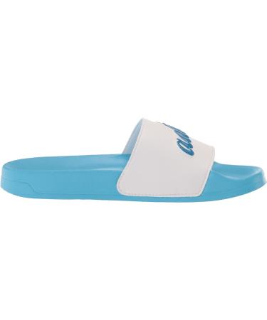 adidas Women's Adilette Slides Sandal 9 - White/Blue Rush Met/Sky Rush - Buy Online on GoSupps.com