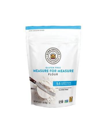 King Arthur, Measure for Measure Flour, Certified Gluten-Free, Non-GMO Project Verified, Certified Kosher, Non-Dairy, 1 Pound, Packaging May Vary 1 Pound (Pack of 1)