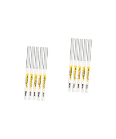 Healeved 10 Pcs White Lying Silkworm Pen White Eye Shadow Eye Makeup Tools Eyeshadow Crayon Makeup Pencil Abs