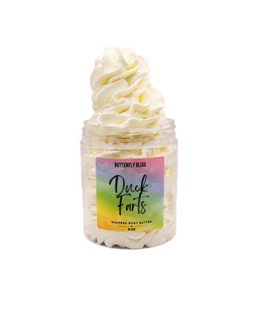 Duck Farts Whipped Body Butter Funny Gift for Friends Cranberry Berry & Vanilla Scent Shea Mango & Coconut Vegan Handmade Moisturizer 8 oz Jar