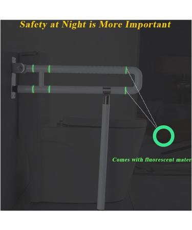 Folding Handrails Toilet Armrest Safety Support Bar for Disabled Elderly Pregnant Children Bathroom Aid Assist Rail Drop Down Grab Grips White Non Slip Stainless Steel Guard Frame - Buy Online on GoSupps.com