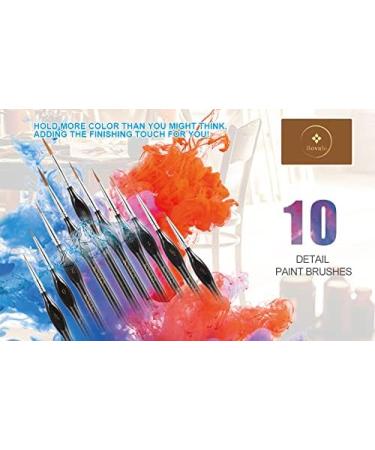 10PCS Detail Paint Brush Set by BOVULO - Miniature Painting Brushes for Warhammer 40k Figures - Fine Detailing Art Brushes - Buy Online on GoSupps.com