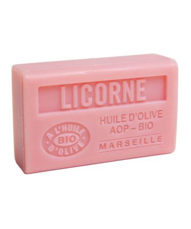 Savon de Marseille - Nourishing French Soap Made With Pure Organic Olive Oil and Shea Butter - Unicorn (Licorne) Fragrance - 125 Gram Bar