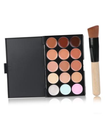 Beavorty 15-Color Makeup Foundation Brush Set | Oblique Head Concealer Palette & Tools for Flawless Application - Buy Online on GoSupps.com