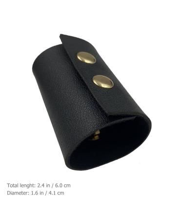 Black Leather Hair Ties for Thick, Heavy, or Curly Hair - Hair Wrap, Cuff, and Ponytail Holder - Buy Online on GoSupps.com