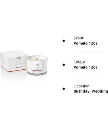 Luxury Scented Candle Gift for Women | 35 Hours Burn Time | Natural Wax Blend | The Copenhagen Company - Pomelo 12oz - Buy Online on GoSupps.com
