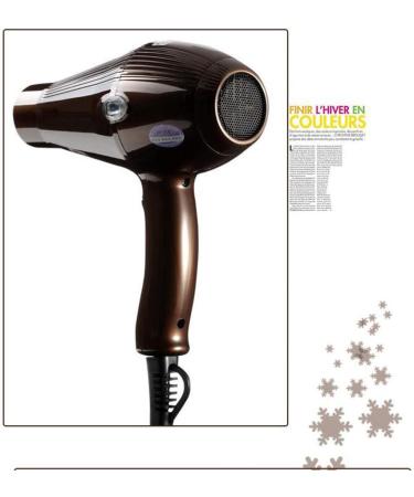2300W Power Ionic Hair Dryer Professional Salon Dry Hair Hairdryer with Concentrator 2-Speed and 3 Temperature Settings Cool Shot Function AC Motor Powerful Quick Drying Hanging Loop Brown Small Gift - Buy Online on GoSupps.com