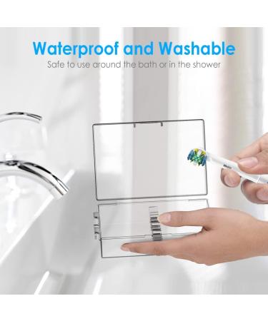Enerfort Electric Toothbrush Heads Case - Clear, Compatible with Oral B and Philips Brushes - Buy Online on GoSupps.com