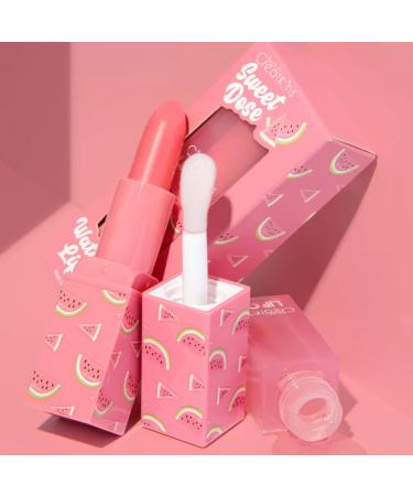 Watermelon Lip Care Scrub & Oil Duo Nourishing Hydration for Soft Lips | International Shipping - Buy Online on GoSupps.com