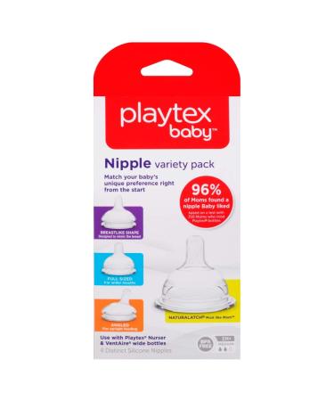 Playtex Nipple Variety Kit Medium Flow 4-Count - Buy Online on GoSupps.com