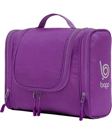 bago Travel Toiletry Bag for Women and Men - Large Waterproof Hanging Large Toiletry Bag for Bathroom and Travel Bag for Toiletries Organizer -Travel Makeup Bag Large .Purple