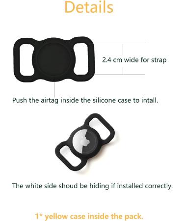 Silicone Protection Case for Apple Airtag GPS Finder - Dark Yellow Pet Loop Holder & Slide-on Sleeve Compatible with Airtags - Buy Online on GoSupps.com