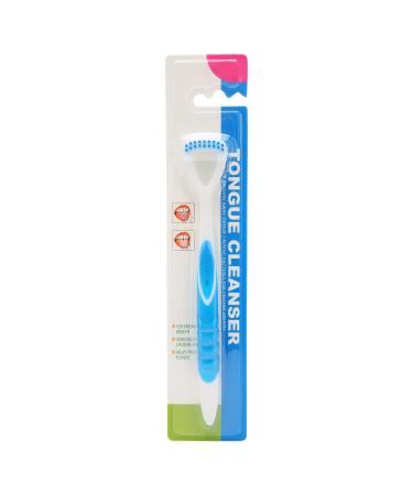 Gientan tongue scraper cleaner ergonomic tongue scraper bad breath removal tongue brush mouth care tool for oral care dentist recommendation (blue)