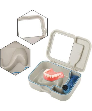 Prohesese False Teeth Storage Box | Prosthesis Care Container with Mirror & Cleaning Brush - Buy Online on GoSupps.com