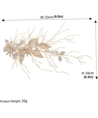 minkissy 1 PC Rhinestones Women Brides Flower Woman Dress Pearl Hair Hairpin Clip Golden Party Wedding Handmade Accessories Bridal Crystal Photo Side Rhinestone Prop Accessory Girl - Buy Online on GoSupps.com