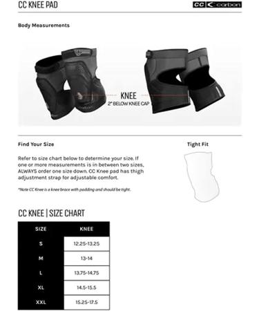 Carbon CC Knee Pad (Large) - Ultimate Protection for Active Lifestyles - Buy Online on GoSupps.com