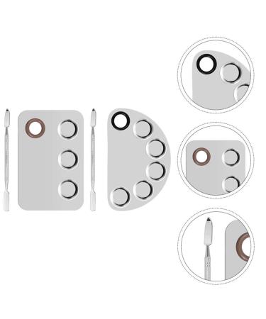 Buy Minkissy 4-Piece Stainless Steel Palette & Spatula Set for Artists | Perfect for Makeup & Nail Art - International Shipping Available - Buy Online on GoSupps.com