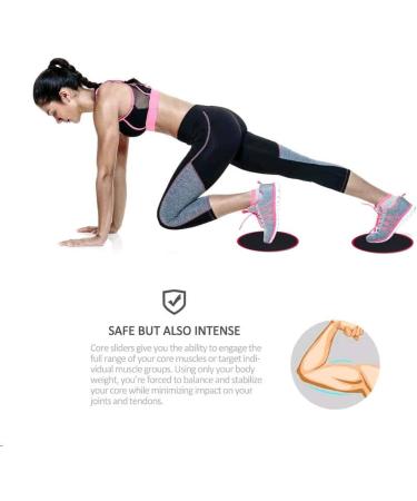Huszzm Double-Sided Core Sliders - 2 Pieces Fitness Exercise Gliding Discs for Home Training on Carpet & Wooden Floors - Buy Online on GoSupps.com