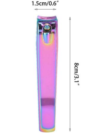 Plated Nail Clipper Carbon Steel Gradient Color Fashionable Nail Trimmer Cutter Manicure Pedicure Tool Large Nail Clipper - Buy Online on GoSupps.com