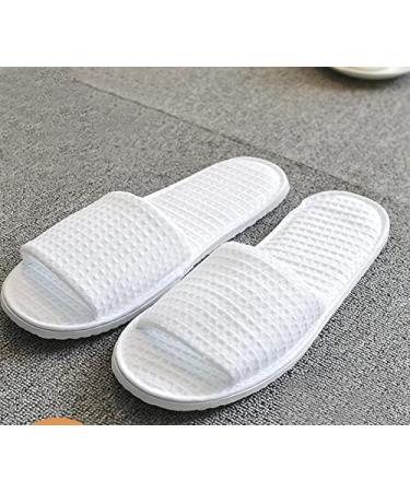 VASANA Hotel Slippers for Women & Men | 2 Pairs Soft Open Toe White Spa Slippers for Guests & Parties - Buy Online on GoSupps.com
