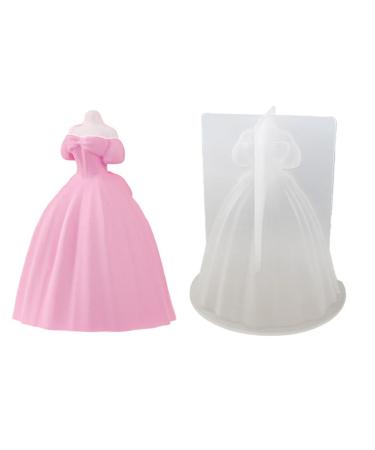 OralGos Exquisite Wedding Dress Crystal Drop Glue Ornaments Silicone Molds Candle Molds Silicone Craft Molds
