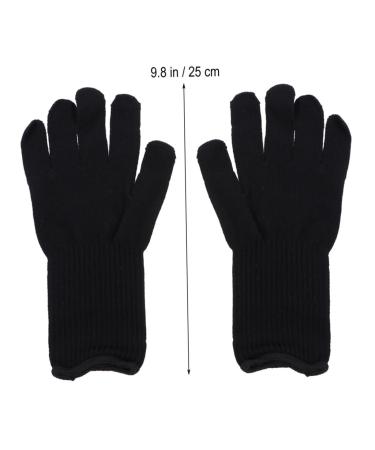 Housoutil 2 Pairs Heat Resistant Gloves Anti-scalding Gloves Hair Curling Iron Hair Rollers Hair Curler Gloves Powder Glove Heat-resistant Gloves for Perm Hair Straightener Gloves Curls 25X11cm Black - Buy Online on GoSupps.com
