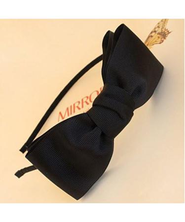 Buy Miya High-Quality Black Satin Bow Hairband for Girls | Stylish Hair Accessory - International Shipping - Buy Online on GoSupps.com