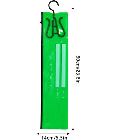 Multiple Wigs Bag - Hair Extension Holder - Space-saving PVC Long Hair Extension Holder Compact Wig Holder Hanger Green - Buy Online on GoSupps.com
