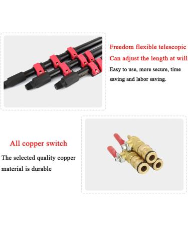 Water Fed Pole Kit Car Window Glass Cleaning Brush Lightweight Outdoor Washing Equipment with Adjustable Pole and 20m Hose 55cm Brush Head 8M/27FT - Buy Online on GoSupps.com