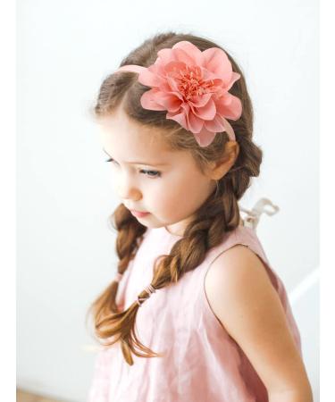 DealEachDay 12-Piece Flower Headbands for Girls - Toddler Hair Accessories with Chiffon Flowers, 4 Inch Size - Buy Online on GoSupps.com
