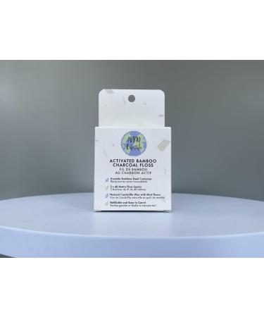 Eco-Friendly Refillable Bamboo Charcoal Dental Floss - Vegan Cruelty-Free Natural Waxed Peppermint (3x40m - Buy Online on GoSupps.com