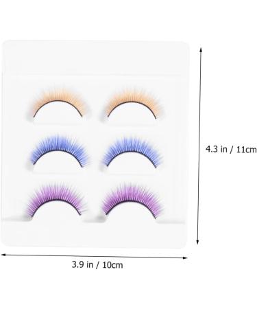 minkissy 3 Pairs 3d False Eyelashes Halloween Party Eyelashes Soft Eyelashes Dramatic Eyelashes Dollsthetic Lashes Faux Lashes Fake Eyelashes Synthetic Silk Fiber Three-dimensional - Buy Online on GoSupps.com