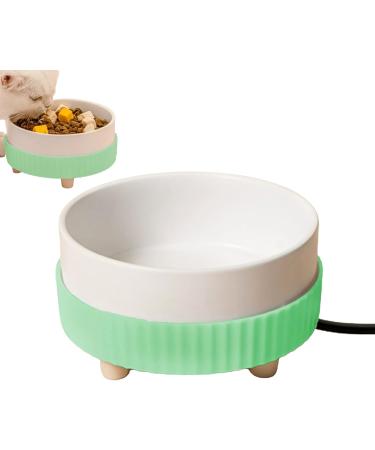 Buy Eactel Heated Animal Drinking Water Bowl - Rechargeable Pet Heater & Fountain for Cats Kittens & Puppies - Green - Buy Online on GoSupps.com