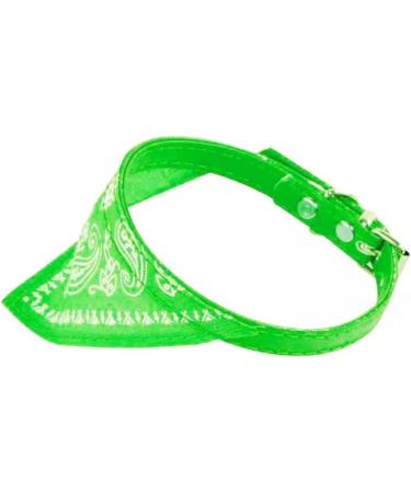 Cat Collar with Bandana in Paisley Look - Green Buckle - Size S (20-26cm Neck) | International Shipping Available - Buy Online on GoSupps.com