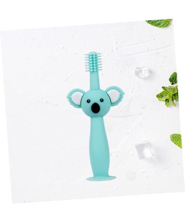Kisangel Soft Bristle Toddler Toothbrush | Animal Teether Baby Toy Brush | Green Silicone Infant Toothbrush - Buy Online on GoSupps.com