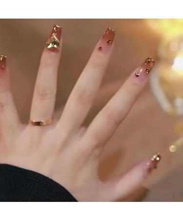 Temperament Enhancement Nail Patch Fake Nails Nail Patch Gradient Pile Drilling Love Luxury Online Celebrity Popular Detachable Manicure (10 Pieces) (Size : XS) 1 count (Pack of 1) - Buy Online on GoSupps.com