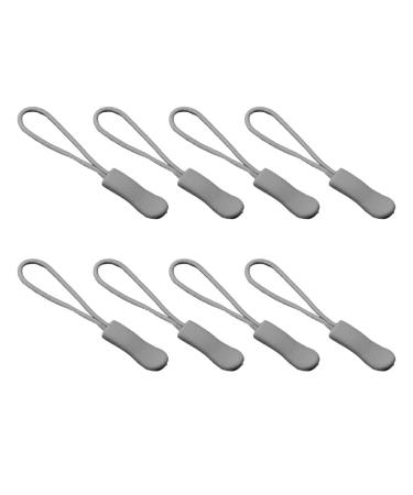 CLSSLVVBN 8 Pieces Zipper Puller Lightweight Rope Tag Fixer Multipurpose Replacement Buckle Bags Suitcase Accessories Textiles Gray