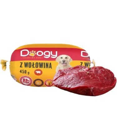 10 x 450g Dog Sausage | Beef Roll | Wet Dog Food | Dog Sausage | Dog Food | Dog Sausage | Premium Beef Sausage - Buy Online on GoSupps.com