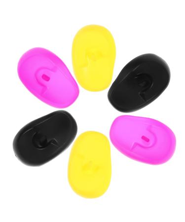 Mikinona 3 Pairs Ear Water Protection Ear Covers for Salon Ear Shower Caps Ear Protectors Silicone Ear Covers Hair Dye Ear Cover Ear Caps for Hair Dye Ear Covers When Coloring Hair
