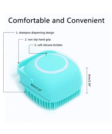 Silicone Body Scrubber Massage Bath Brush Shower Sponge with Liquid Soap Dispenser - Set of 2 - Reusable Loofah for Children, Women, Men - Buy Online on GoSupps.com