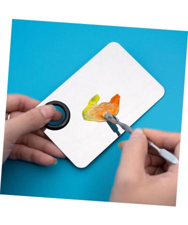 FRCOLOR 3 nail art palette stainless steel mixing art painting makeup mixing trays Color Mixing Spatula stainless steel makeup oil paint nail tools nail art polish trays reconcile scraper - Buy Online on GoSupps.com