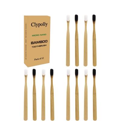Clypolly Extra Soft Sensitive Gum Bamboo Toothbrush with 20000 Soft Floss Bristle for Fragile Gums Braces Dentures Pregnant & Elderly