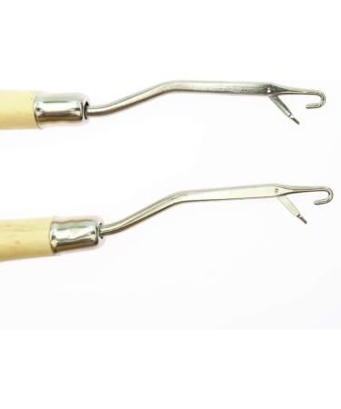2pcs Healifty Wooden Handle Latch Hook Crochet Needle Set - Durable Tools for Crafting - Buy Online on GoSupps.com