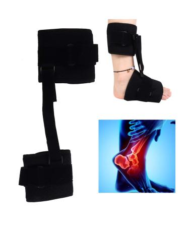 ZJchao Foot Drop Ankle Orthotic Support Brace - Leg & Foot Fixing Strap for Fracture Sprain Injury - Adjustable Black Splint - International Shipping - Buy Online on GoSupps.com