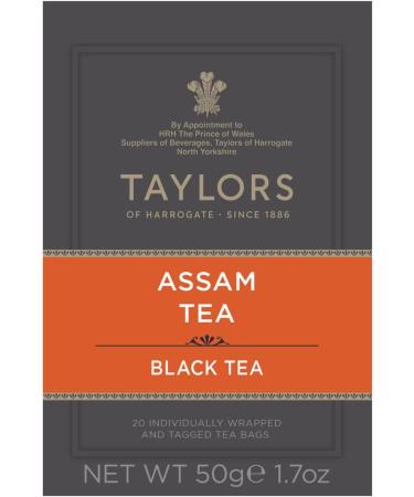 Taylors of Harrogate Pure Assam Tea - 20 Wrapped & Tagged Tea Bags - Buy Online on GoSupps.com